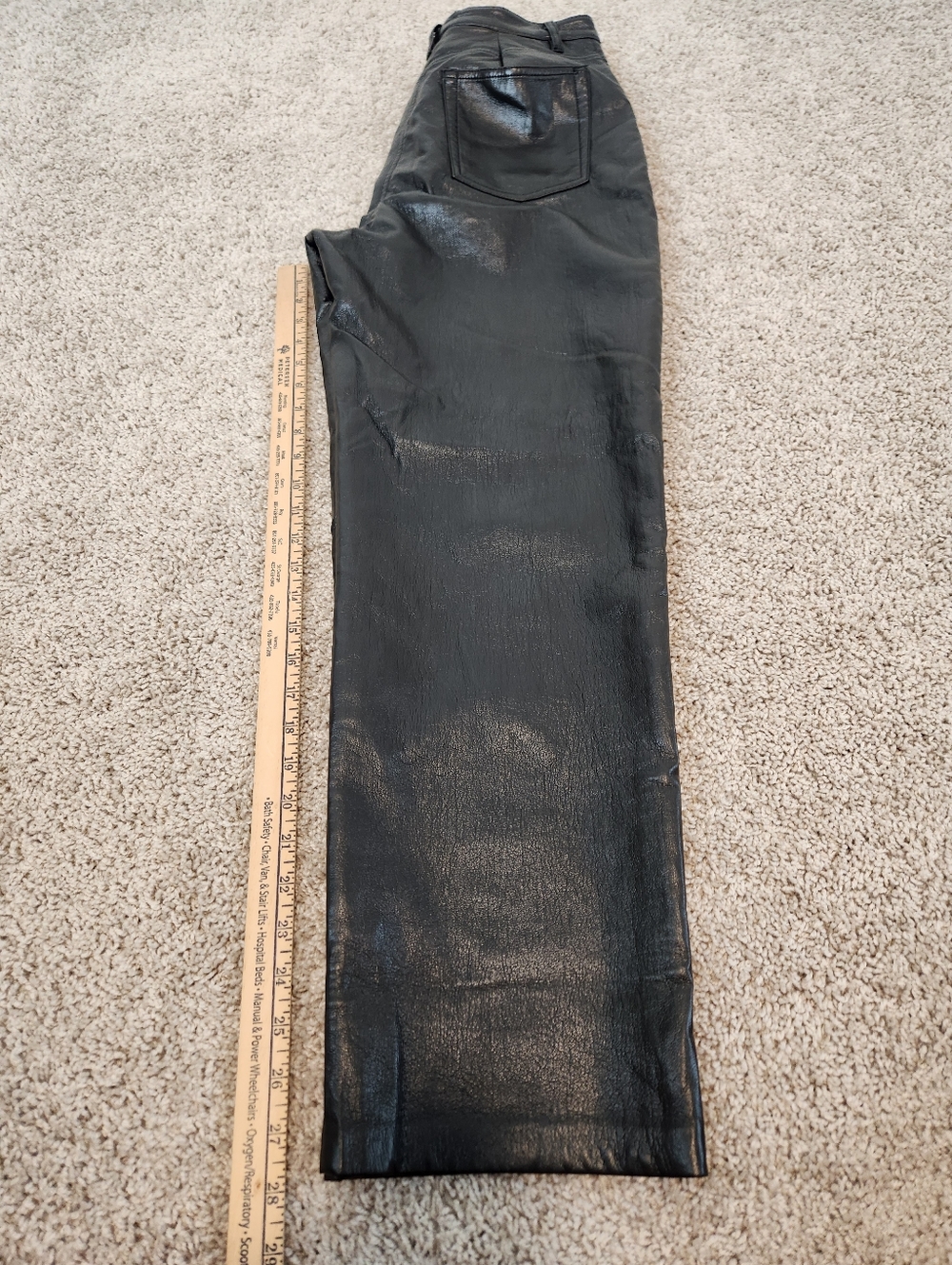 Aritzia Wilfred The Melina Faux Leather Straight Leg Pants In Black Size 14 - Picture 10 of 11